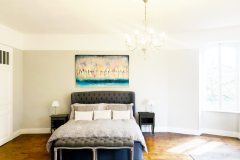 Large super king suite with triple aspect views over the chateau’s parkland